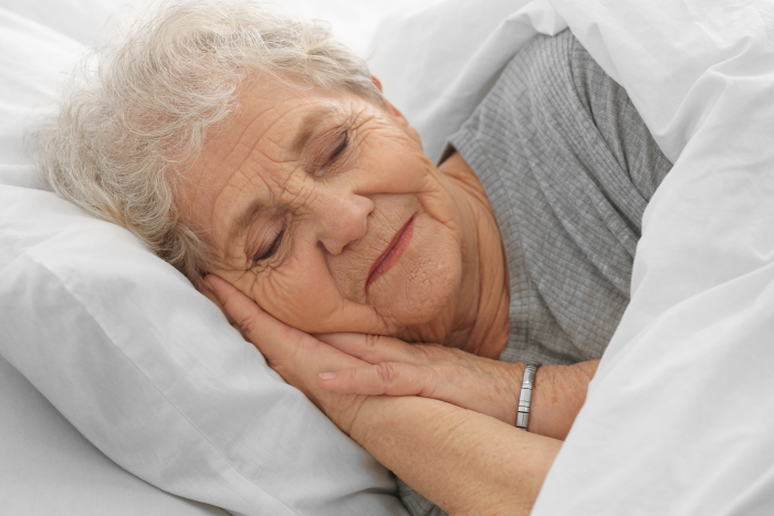 Senior woman sleeping